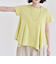 quaranciel:〈手洗い可能〉ハンカチーフヘム フレア クルーネック TEE