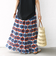 【SHIPS別注】UHURU:〈手洗い可能〉シアープリント ギャザー スカート