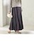 〈手洗い可能〉ウエスト ゴム ボリューム フレア ロング スカート