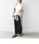 〈手洗い可能〉シアー トリコット ポリエステル ベロア 五分袖 ワイド TEE