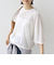 〈手洗い可能〉シアー トリコット ポリエステル ベロア 五分袖 ワイド TEE