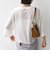 〈手洗い可能〉シアー トリコット ポリエステル ベロア 五分袖 ワイド TEE