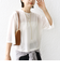 〈手洗い可能〉シアー トリコット ポリエステル ベロア 五分袖 ワイド TEE