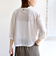 〈手洗い可能〉シアー トリコット ポリエステル ベロア 五分袖 ワイド TEE