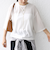 〈手洗い可能〉シアー トリコット ポリエステル ベロア 五分袖 ワイド TEE
