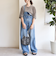 〈手洗い可能〉シアー トリコット ポリエステル ベロア 五分袖 ワイド TEE