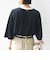 〈手洗い可能〉シアー トリコット ポリエステル ベロア 五分袖 ワイド TEE