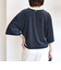 〈手洗い可能〉シアー トリコット ポリエステル ベロア 五分袖 ワイド TEE