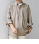SHIPS any: コットン/リネン 7分袖 スキッパー プルオーバー シャツ◇◇