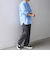 SHIPS any: コットン/リネン 7分袖 スキッパー プルオーバー シャツ◇◇