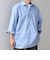 SHIPS any: コットン/リネン 7分袖 スキッパー プルオーバー シャツ◇◇