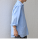 SHIPS any: コットン/リネン 7分袖 スキッパー プルオーバー シャツ◇◇