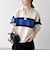 SHIPS any:〈手洗い可能〉パネル ボーダー スキッパー ニット プルオーバー
