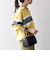 SHIPS any:〈手洗い可能〉パネル ボーダー スキッパー ニット プルオーバー