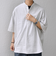 SHIPS any: コットン/リネン バンド スキッパー ハーフスリーブ シャツ◇