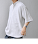 SHIPS any: コットン/リネン バンド スキッパー ハーフスリーブ シャツ◇