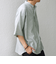 SHIPS any: コットン/リネン バンド スキッパー ハーフスリーブ シャツ◇