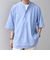 SHIPS any: コットン/リネン バンド スキッパー ハーフスリーブ シャツ◇