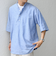 SHIPS any: コットン/リネン バンド スキッパー ハーフスリーブ シャツ◇