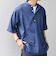 SHIPS any: コットン/リネン バンド スキッパー ハーフスリーブ シャツ◇