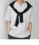 SHIPS any:〈接触冷感・遮熱・UVカット機能等〉サマーファンクション 鹿の子 ヘンリーネック Tシャツ◇