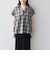innowave:〈手洗い可能〉TC チェック スキッパー フレンチスリーブ ブラウス