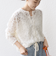 【WEB限定】〈手洗い可能〉チュール フェザー レース 羽織