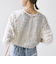 【WEB限定】〈手洗い可能〉チュール フェザー レース 羽織