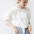 【WEB限定】〈手洗い可能〉チュール フェザー レース 羽織