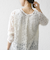 【WEB限定】〈手洗い可能〉チュール フェザー レース 羽織