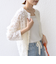 【WEB限定】〈手洗い可能〉チュール フェザー レース 羽織