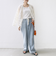 【WEB限定】〈手洗い可能〉チュール フェザー レース 羽織