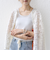 【WEB限定】〈手洗い可能〉チュール フェザー レース 羽織