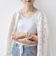 【WEB限定】〈手洗い可能〉チュール フェザー レース 羽織