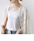 【WEB限定】〈手洗い可能〉チュール フェザー レース 羽織
