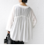 【WEB限定】〈手洗い可能〉シアー Vネック フレア シャツ カーディガン