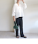 【WEB限定】〈手洗い可能〉シアー Vネック フレア シャツ カーディガン