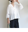 【WEB限定】〈手洗い可能〉シアー Vネック フレア シャツ カーディガン