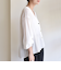 【WEB限定】〈手洗い可能〉シアー Vネック フレア シャツ カーディガン