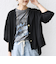 【WEB限定】〈手洗い可能〉シアー Vネック フレア シャツ カーディガン