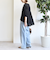 【WEB限定】〈手洗い可能〉シアー Vネック フレア シャツ カーディガン