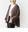 【WEB限定】〈手洗い可能〉シアー Vネック フレア シャツ カーディガン