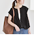 quaranciel:〈手洗い可能〉カット ジョーゼット ドロスト ジップ ベスト