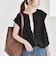 quaranciel:〈手洗い可能〉カット ジョーゼット ドロスト ジップ ベスト