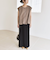 quaranciel:〈手洗い可能〉カット ジョーゼット ドロスト ジップ ベスト