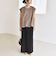 quaranciel:〈手洗い可能〉カット ジョーゼット ドロスト ジップ ベスト