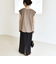 quaranciel:〈手洗い可能〉カット ジョーゼット ドロスト ジップ ベスト
