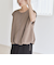 quaranciel:〈手洗い可能〉カット ジョーゼット ドロスト ジップ ベスト