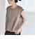 quaranciel:〈手洗い可能〉カット ジョーゼット ドロスト ジップ ベスト