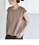 quaranciel:〈手洗い可能〉カット ジョーゼット ドロスト ジップ ベスト